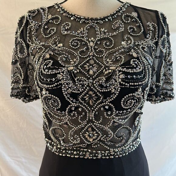 NEW GIGI beaded black dress size 10 - Picture 2 of 15